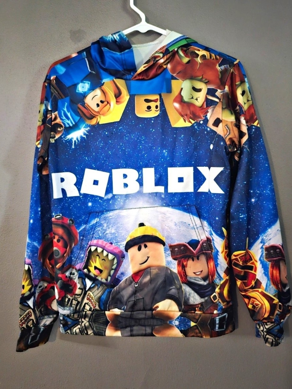 Kids' Blue Graphic Hoodie